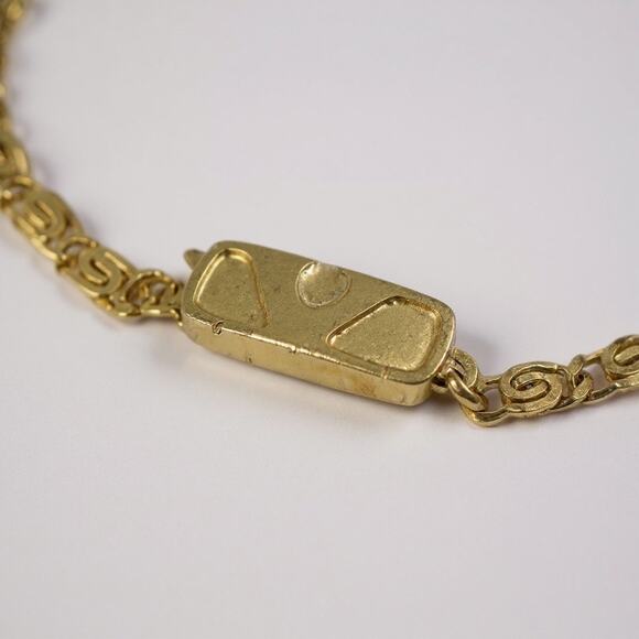 Valentino Vintage Gold Turquoise Pendant Necklace 36” - Picture 4 of 5